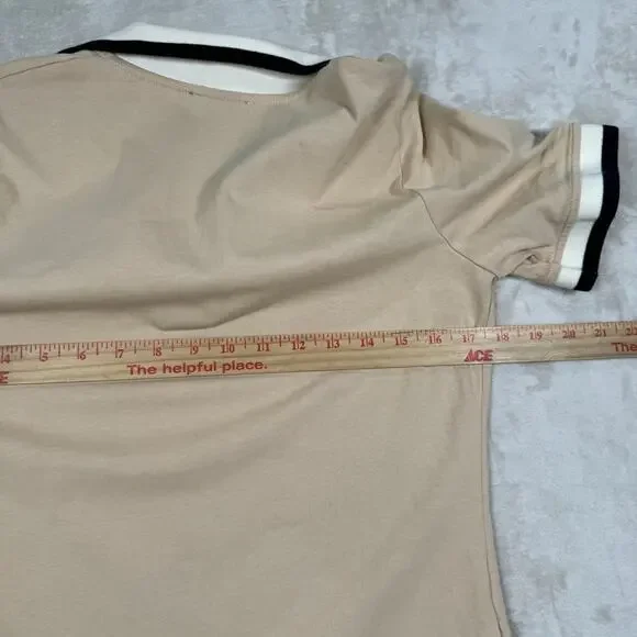 Tuckernuck Hutton Polo Mini Dress Beige Women's Size Small Preppy Pockets - Picture 9 of 10